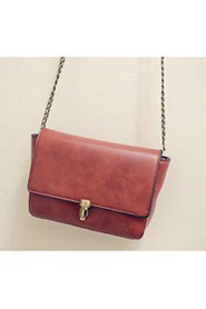 Women PU Sling Bag Shoulder Bag Brown / Black