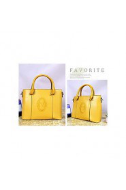 Summer Womens Pure Color Pu Leather Boutique Tote Bags Top Handle Handbag