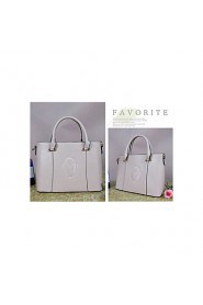 Summer Womens Pure Color Pu Leather Boutique Tote Bags Top Handle Handbag