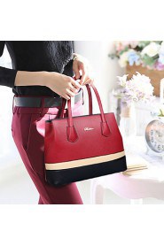 Women PU Barrel Shoulder Bag / Tote Blue / Red / Black / Khaki