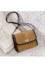 Women Casual Straw Shoulder Bag White / Beige / Blue / Green / Brown / Khaki