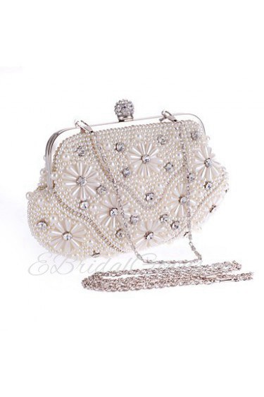 Women's Pearl Inlaid Diamonds Party/Evening Bag