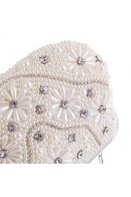 Women's Pearl Inlaid Diamonds Party/Evening Bag