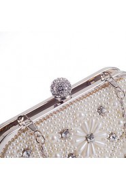 Women's Pearl Inlaid Diamonds Party/Evening Bag