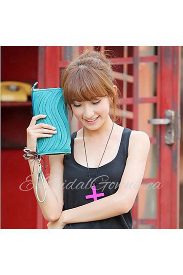 Women's Candy cColor Wave Grain Hand Bag Shoulder Bag