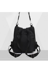 Women PU Bucket Backpack / School Bag / Travel Bag Black