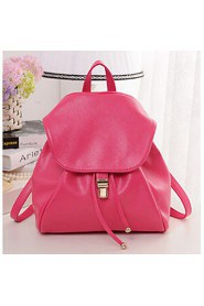 Women PU Bucket Backpack Pink / Blue / Brown / Black / Burgundy / Fuchsia