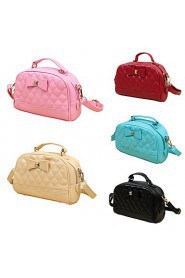 Women Handbag PU Leather Bowknot Candy Color Zipper Casual Small Crossbody Shoulder Messenger Bag Tote