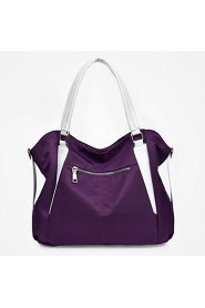 Women Nylon Barrel Shoulder Bag / Tote Purple / Blue / Black