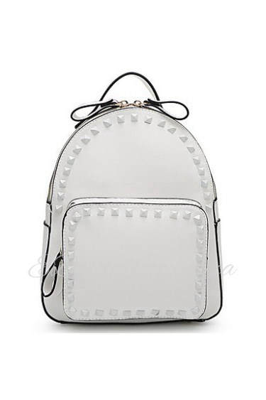 Women PU Bucket Backpack White / Pink / Yellow / Gold / Silver / Black