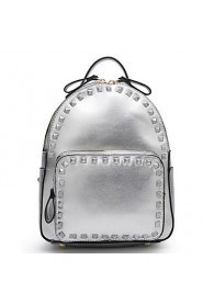 Women PU Bucket Backpack White / Pink / Yellow / Gold / Silver / Black