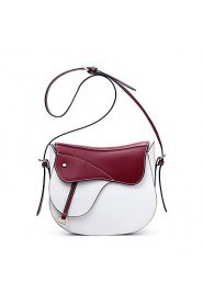 Women Casual Cowhide Shoulder Bag Blue / Red