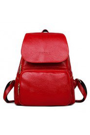 Women PU Bucket Backpack / School Bag / Travel Bag Blue / Red / Black