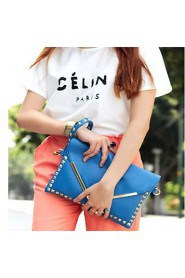 Punk Style Rivet Stylish Envelope Type Clutch