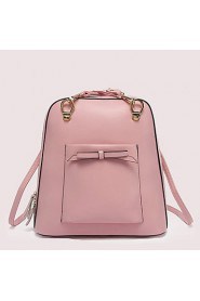 Women PU Bucket Backpack Pink / Yellow / Black / Burgundy