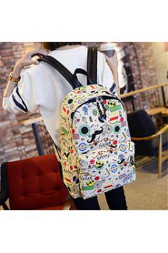 Women Canvas Baguette Backpack Multi color