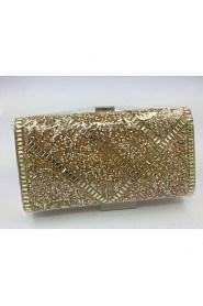 Women Silk Baguette Evening Bag Gold / Silver / Black