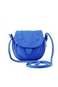 Women's PU Leather Messenger Crossbody Drawstring Shoulder Bag