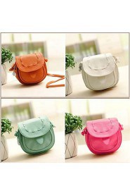 Women's PU Leather Messenger Crossbody Drawstring Shoulder Bag