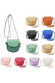 Women's PU Leather Messenger Crossbody Drawstring Shoulder Bag