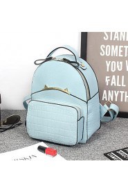 Women PU Baguette Shoulder Bag / Backpack / School Bag Multi color