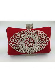 Women Velvet Baguette Evening Bag Purple / Blue / Red / Black