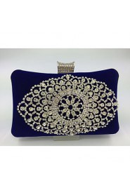 Women Velvet Baguette Evening Bag Purple / Blue / Red / Black