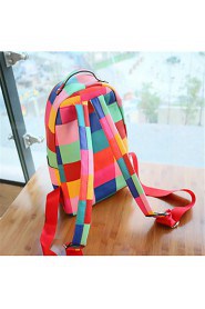 Women PU Bucket Backpack Multi color