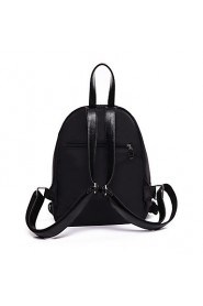 Women PU Bucket Backpack / School Bag / Travel Bag Black