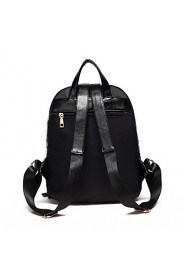 Women PU Bucket Backpack / School Bag / Travel Bag Black