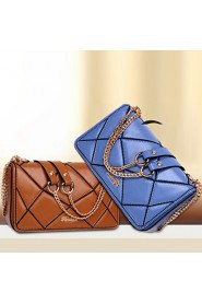 Women PU Flap Shoulder Bag / Clutch Blue / Brown / Red / Black / Burgundy