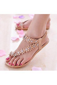 Women' Shoes Leather Flat Heel Flip Flops Sandals Casual (More Colors available)