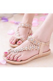 Women' Shoes Leather Flat Heel Flip Flops Sandals Casual (More Colors available)