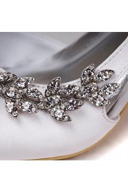 Satin Upper Mid Heel Strappy Sandals Wedding Bridal Shoes (More Colors)