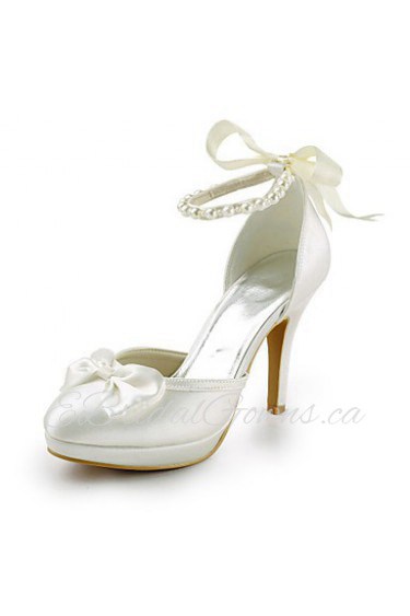 Women's Shoes Round Toe Stiletto Heel Satin Pumps Wedding Shoes More Colors available