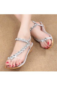 Women's Shoes Flat Heel Mary Jane Sandals Casual Silver/Gold