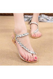 Women's Shoes Flat Heel Mary Jane Sandals Casual Silver/Gold