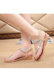 Women's Shoes Flat Heel Mary Jane Sandals Casual Silver/Gold