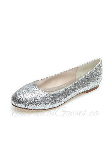 Women's Wedding Shoes Round Toe Flats Wedding/Office & Career/Casual/Party & Evening Black/Silver/Gold