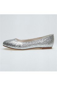 Women's Wedding Shoes Round Toe Flats Wedding/Office & Career/Casual/Party & Evening Black/Silver/Gold