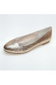 Women's Wedding Shoes Round Toe Flats Wedding/Office & Career/Casual/Party & Evening Black/Silver/Gold