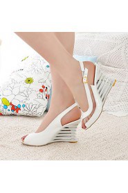 Women's Wedge Heel Peep Toe Sling back Sandals Shoes(More Colors)