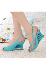 Women's Wedge Heel Peep Toe Sling back Sandals Shoes(More Colors)