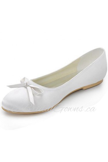 Satin Women's Wedding Ballerina Flats with Bowknot Shoes(More Colors)