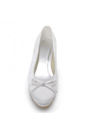 Satin Women's Wedding Ballerina Flats with Bowknot Shoes(More Colors)