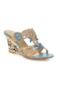 Women's Shoes Heel Wedges / Heels / Peep Toe / Slippers Sandals / Heels / Clogs & Mules Outdoor / Dress / CasualBlue /