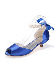 Women's Shoes Silk Low Heel Peep Toe Sandals Wedding/Party & Evening More Colors available