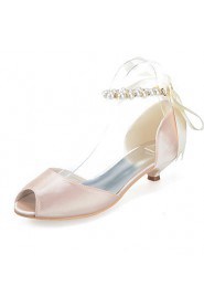 Women's Shoes Silk Low Heel Peep Toe Sandals Wedding/Party & Evening More Colors available