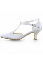 Women's Shoes Heels Square Toe Kitten Heel Satin Pumps with Buckle Wedding Shoes More Colors available