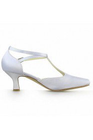 Women's Shoes Heels Square Toe Kitten Heel Satin Pumps with Buckle Wedding Shoes More Colors available